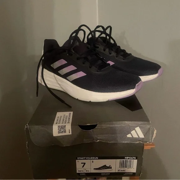 Adidas Light Motion Women’s Navy Blue/ Purple/White Sneakers Size 7 HP5675 - Picture 10 of 13